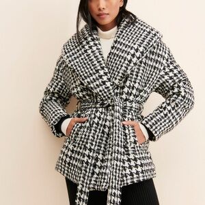 [BLANKNYC] Women's Black and White Houndstooth Jacket